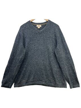 Woolrich Men's Wool Blend Pullover Sweater Knit Long Sleeve Size L Dark Gray